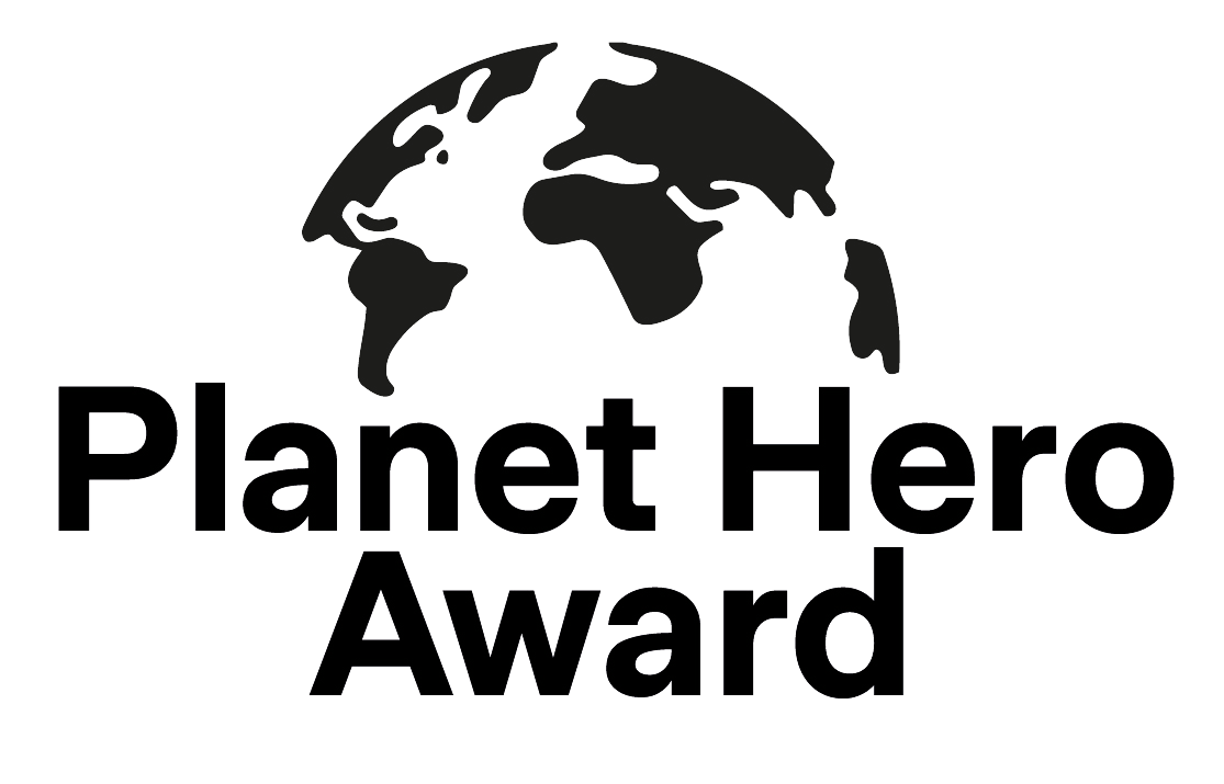 Logo des Planet Hero Award, Winner 2025 in der Kategorie Klimaschutz sowie im Community Voting