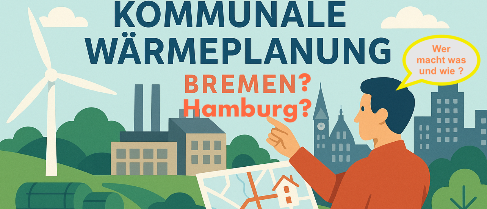 Verglaich der kommunalen Wärmeplanng Hamburg und Bremen