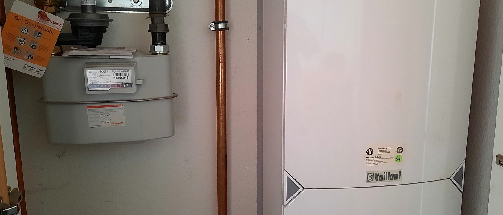 Gängige Heiztherme mit Gasanschluss, Symbolbild. Foto: Andreas Kisters