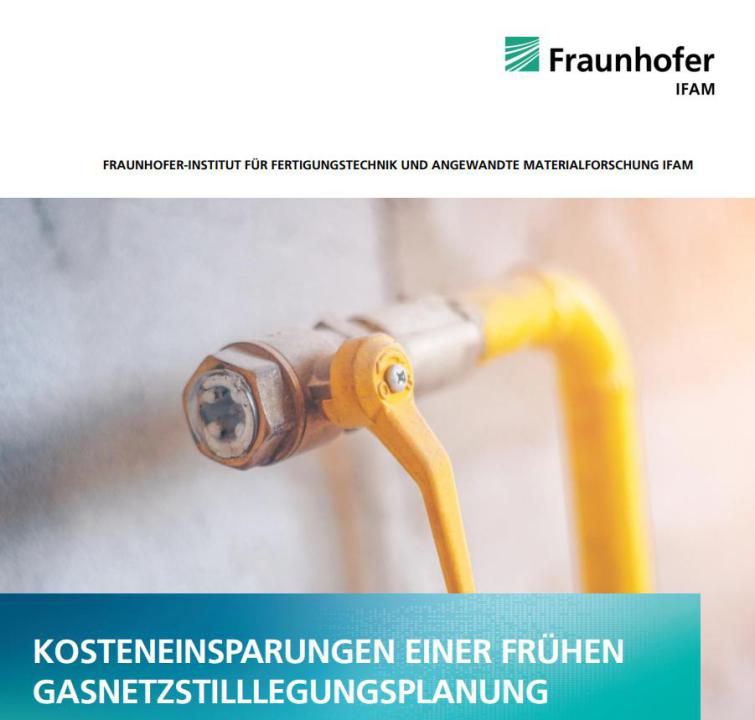 Das Kurzgutachten des IFAM zu "Kosteneinsparungen einer frühen Gasnetzstillegungsplanung"