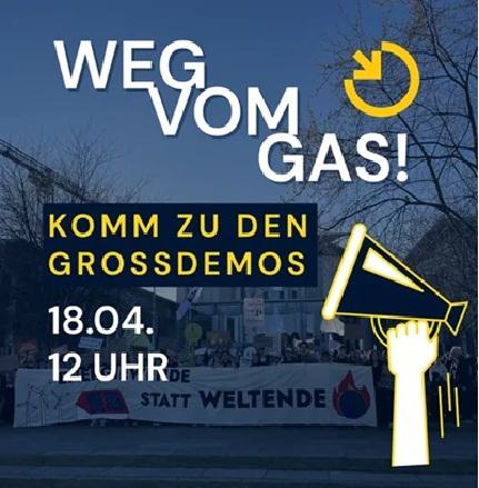 Demo für erneuerbare Energien in Hamburg am 18. April