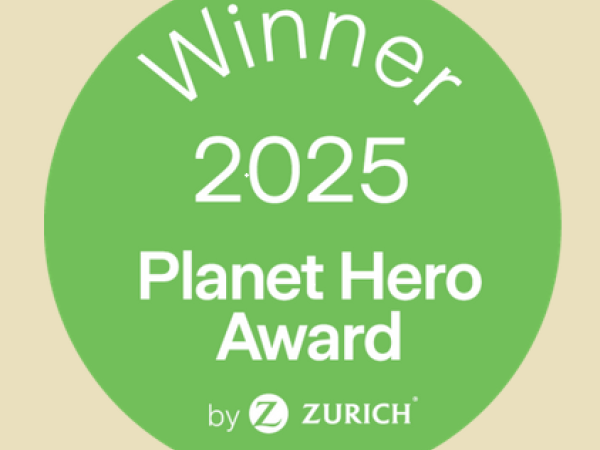 Winner Siegel des Planet Hero Awards: Kategorie Klimaschutz, Quelle: Zurich